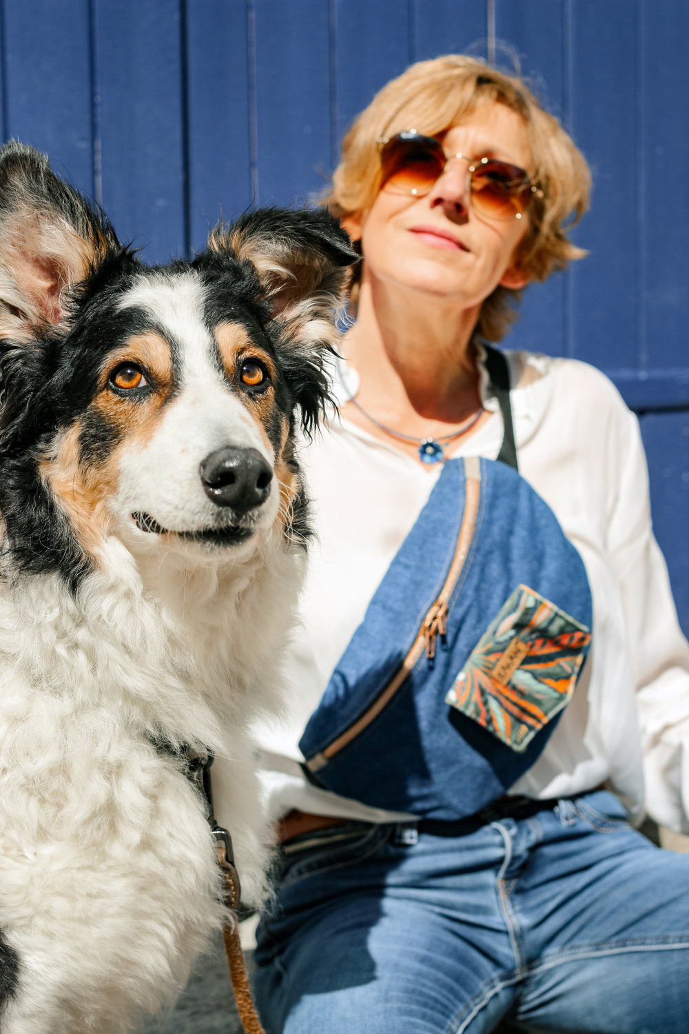 Ensemble Banane Blue Jean - pochette friandise chien Tropik