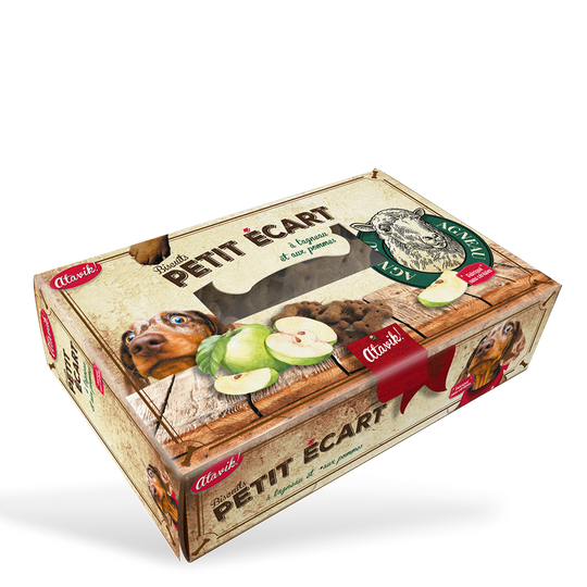 friandises biscuits pour chiens à l'agneau et aux pommes