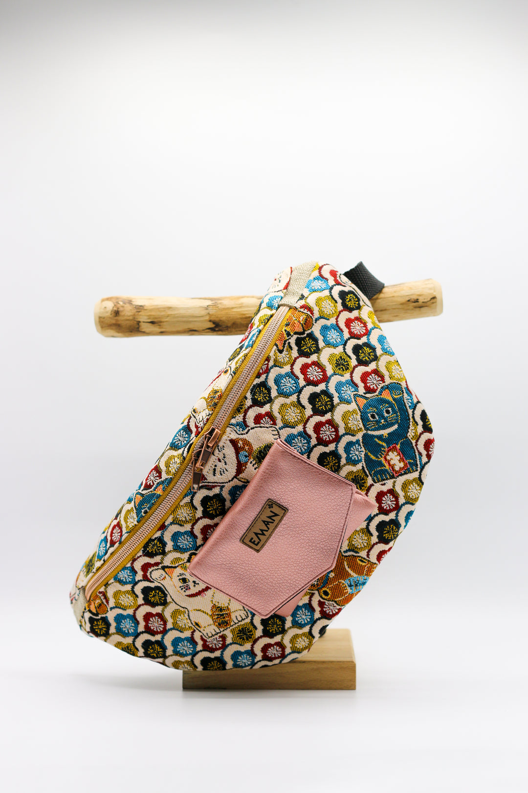 Ensemble Banane Maneki Neko - pochette friandise chien baigneuse simili cuir