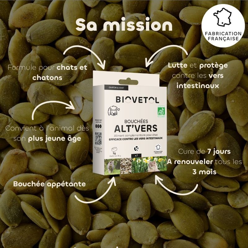 Bouchées ALT'VERS fermifuge chat - Biovetol