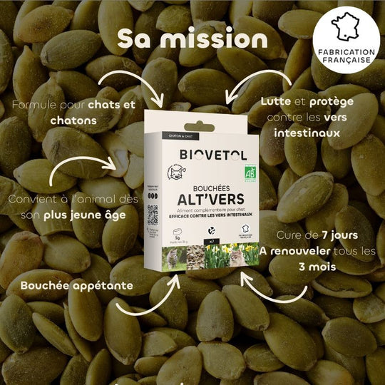 Bouchées ALT'VERS fermifuge chat - Biovetol
