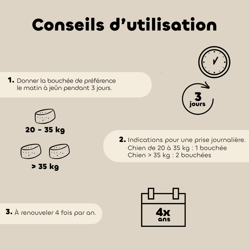 Bouchées ALT'VERS vermifuge grand chien - Biovetol