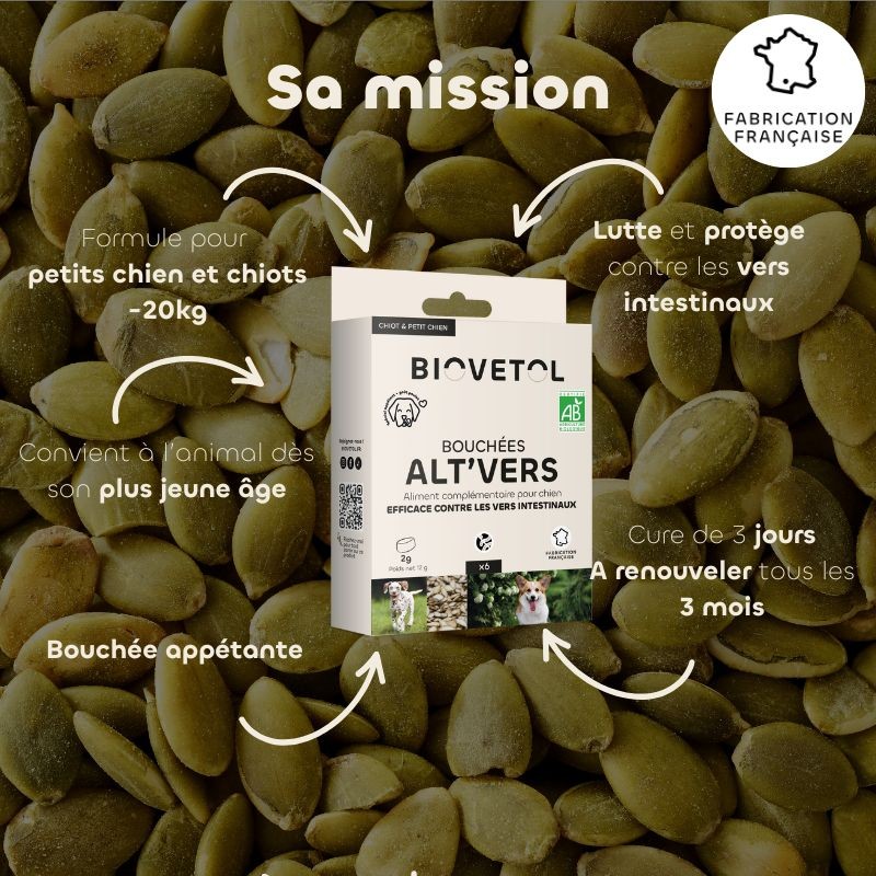 Bouchées ALT'VERS vermifuge petit chien - Biovetol