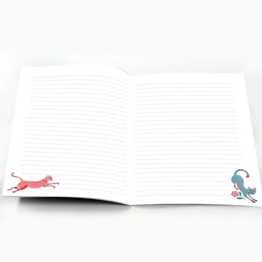 Cahier A5 Chats Folk - Cartes d'Art