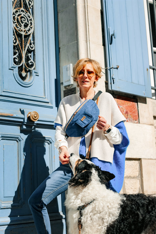 Ensemble Banane Blue Jean - pochette friandise chien Blue Jean