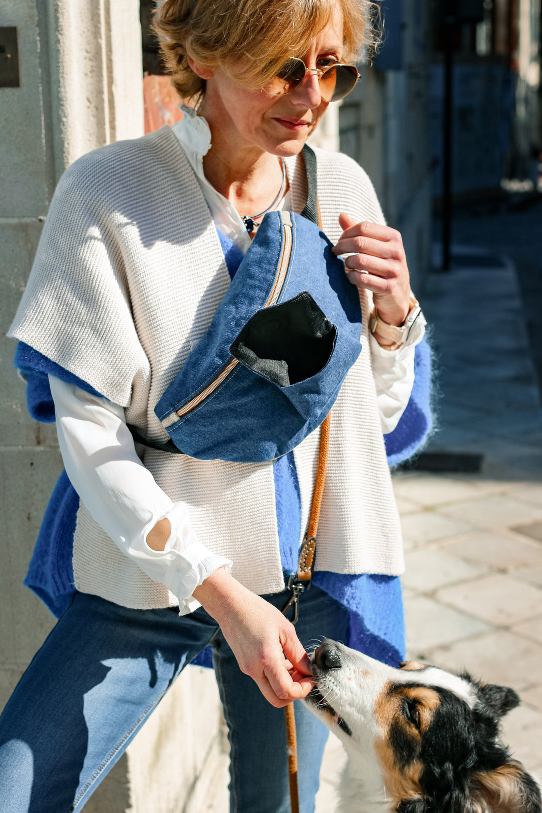 Ensemble Banane Blue Jean - pochette friandise chien Blue Jean