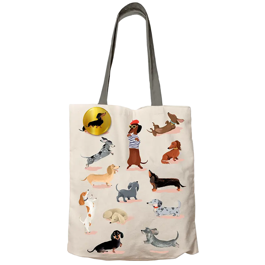 Sac Tote Bag Teckels Club - Cartes d'Art
