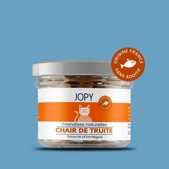 Chair de truite pour chat - friandise naturelle - JOPY