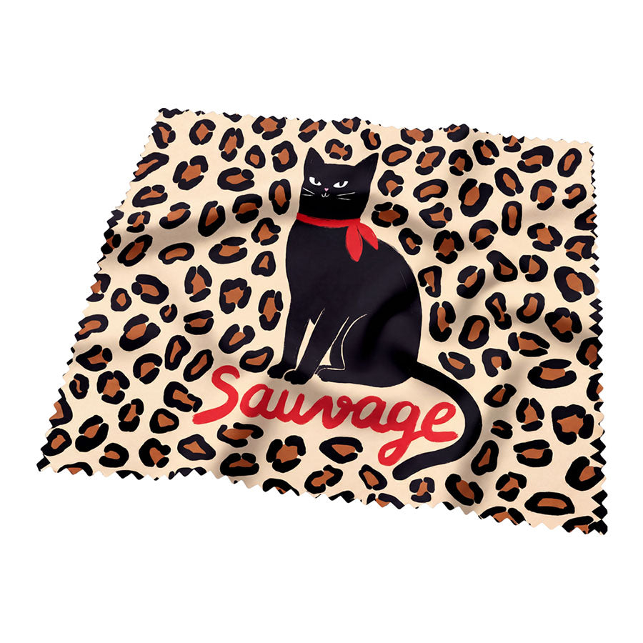 Chiffonnette Sauvage chat - Cartes d'art