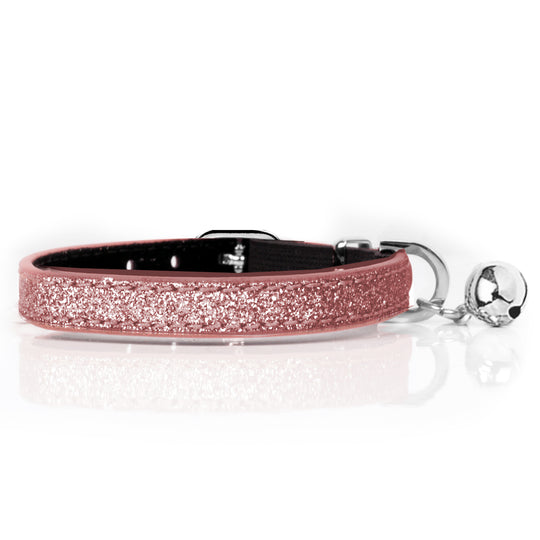 collier pour chats rose paillettes