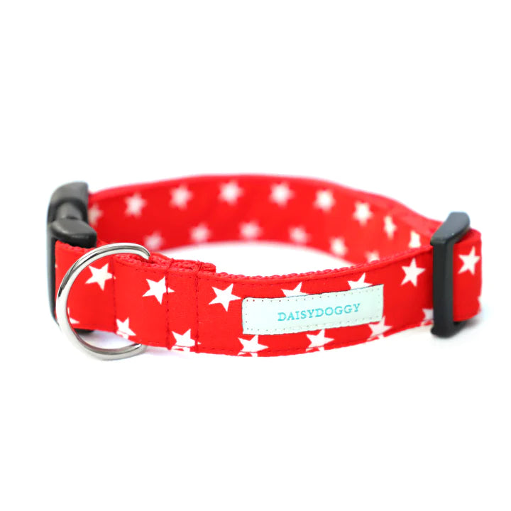 collier pour chiens daisy doggy modèle starry rouge