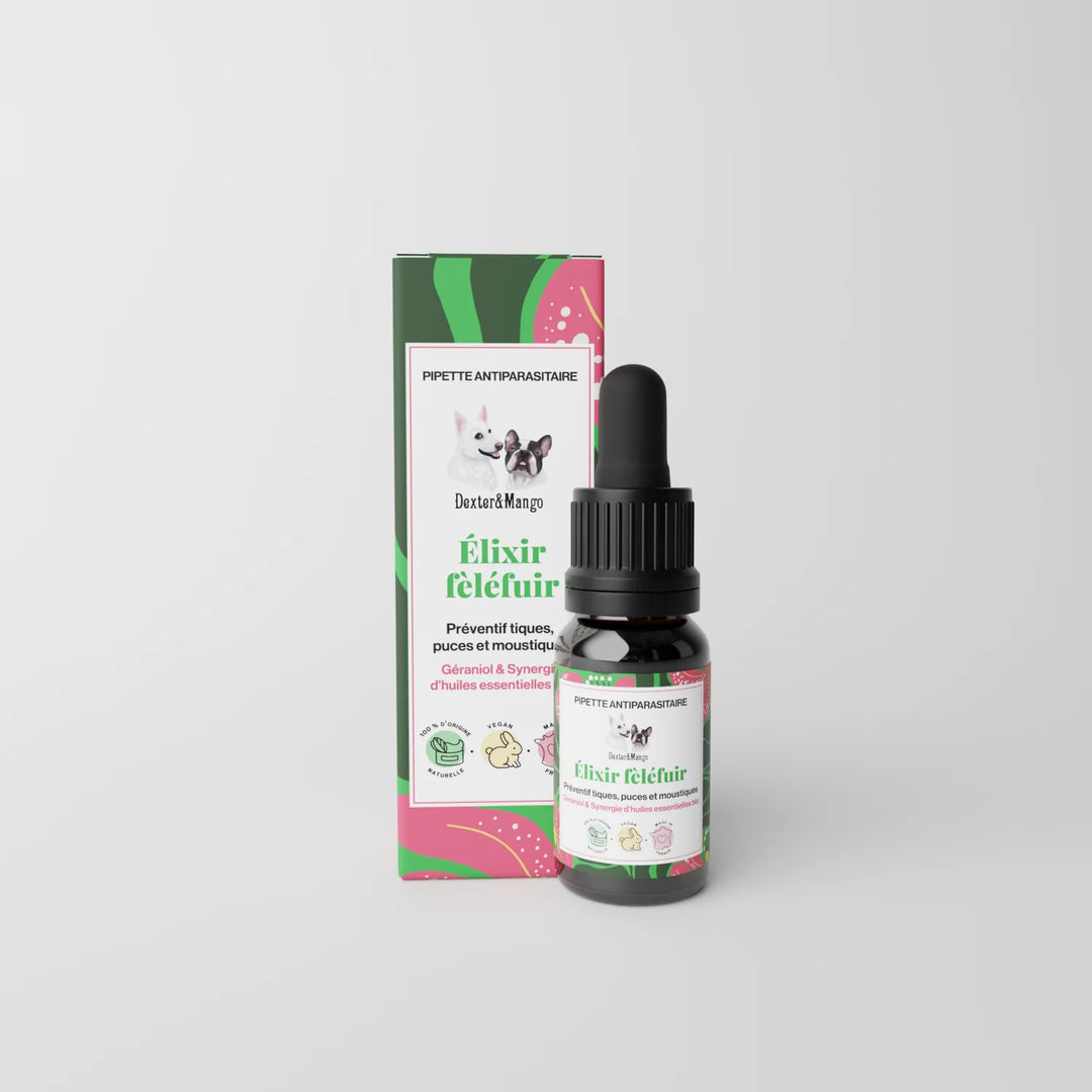 Elixir antiparasitaire hebdomadaire Féléfuir - chien - Dexter Mango