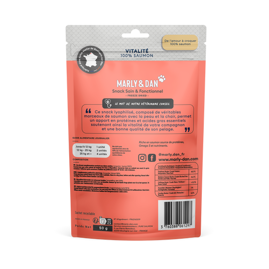 Freeze dried vitalité chien saumon