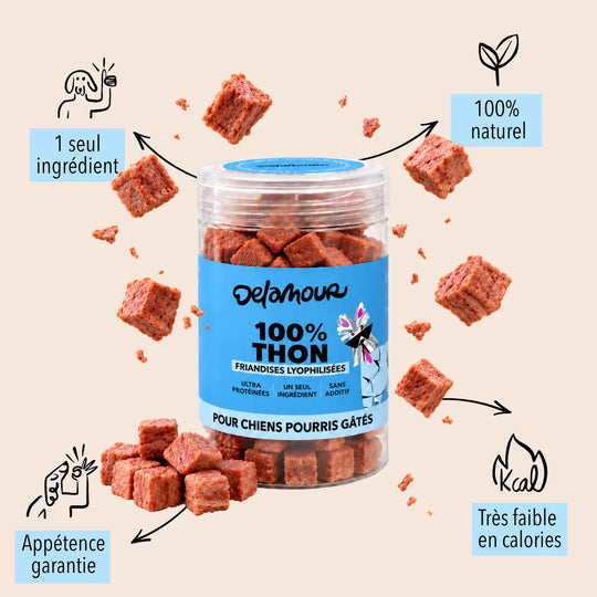 Friandises chiens et chats - lyophilisées - Delamour