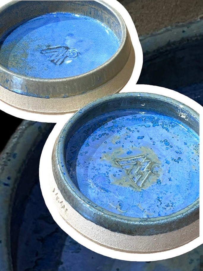 gamelle artisanale céramique bleue pour chiens et chats