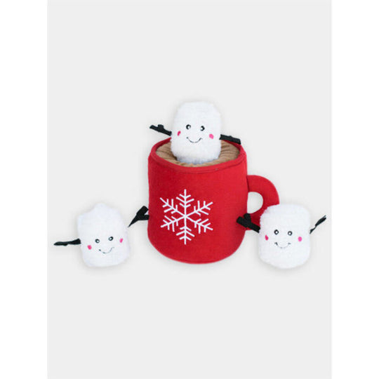 jouet pour chien forme de mug chocolat chaud et chamallow