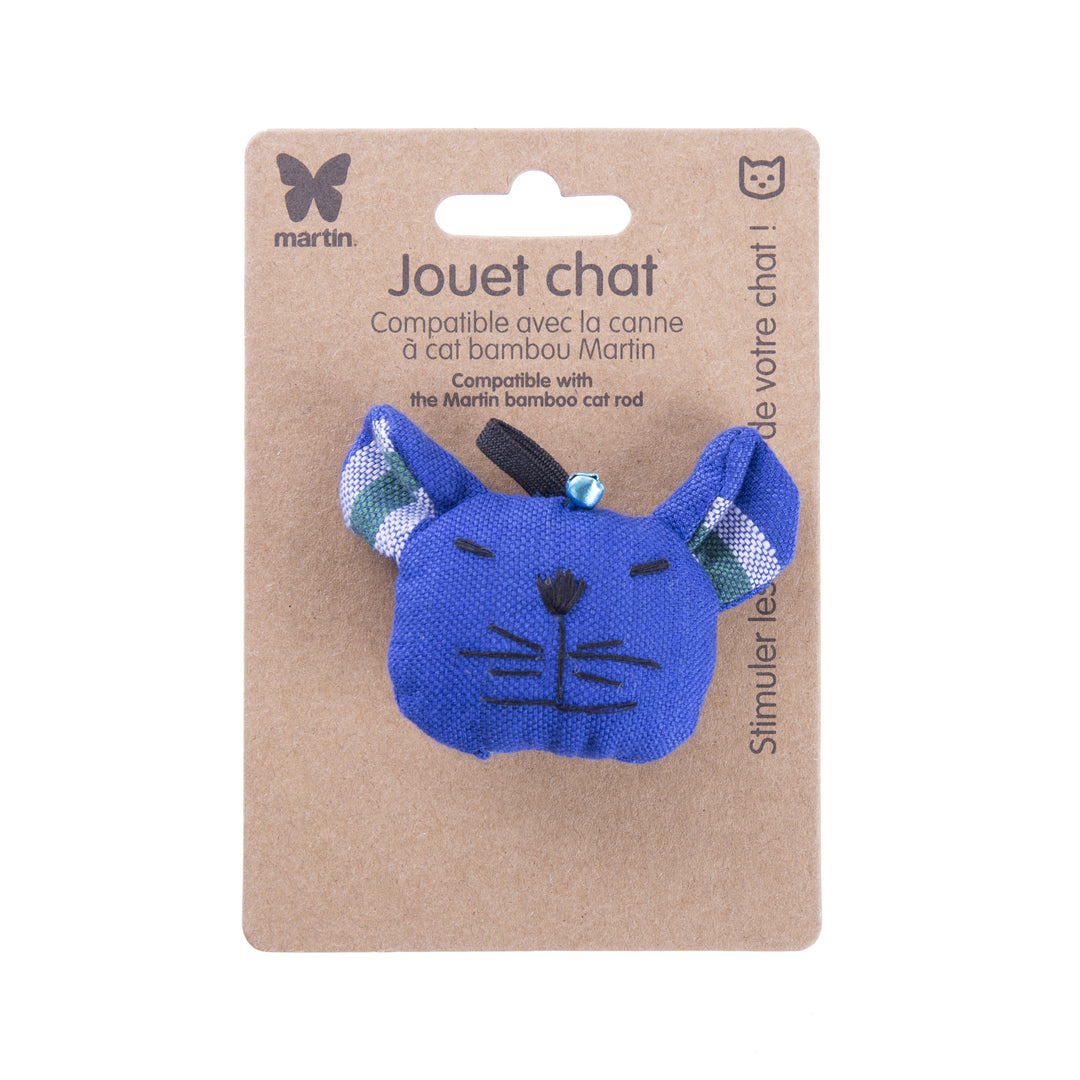 jouet tele de chat bleu avec grelot