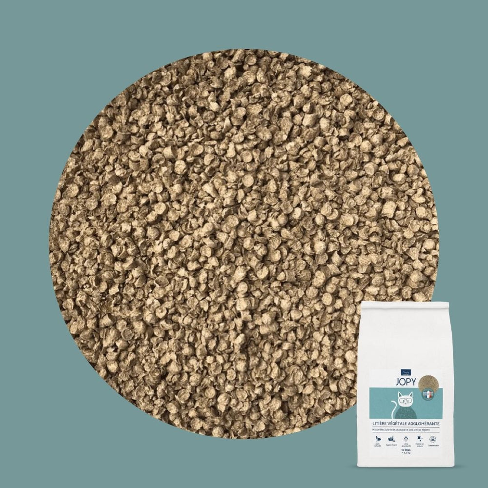 Litière végétale agglomérante miscanthus pour chat 10 litres