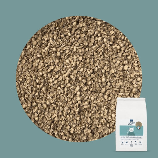 Litière végétale agglomérante miscanthus pour chat 10 litres