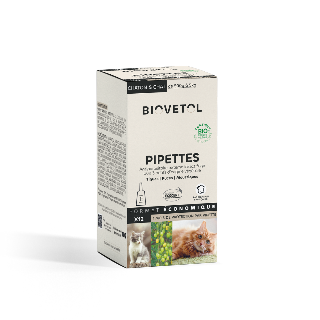 Pipette Antiparasitaire chiens et chats - BIOVETOL