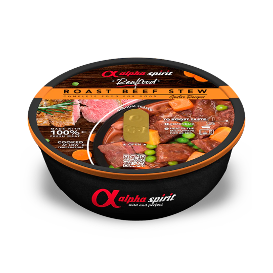 Ragoût bœuf pour chiens - cassolettes - Alpha Spirit