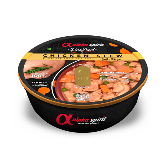 Ragoût poulet pour chiens - cassolettes - Alpha Spirit