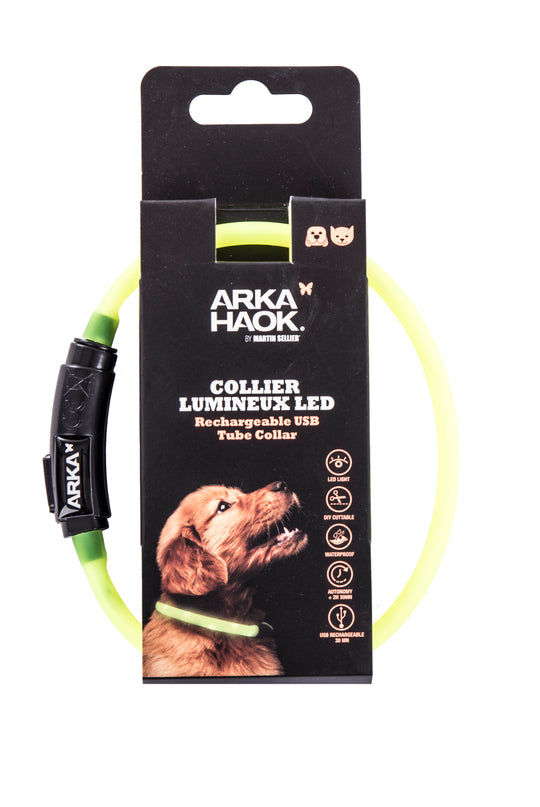 Collier lumineux LED - Tube USB pour Chiens - Martin Sellier