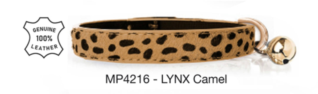 Collier LYNX en cuir pour chats - MILK&PEPPER