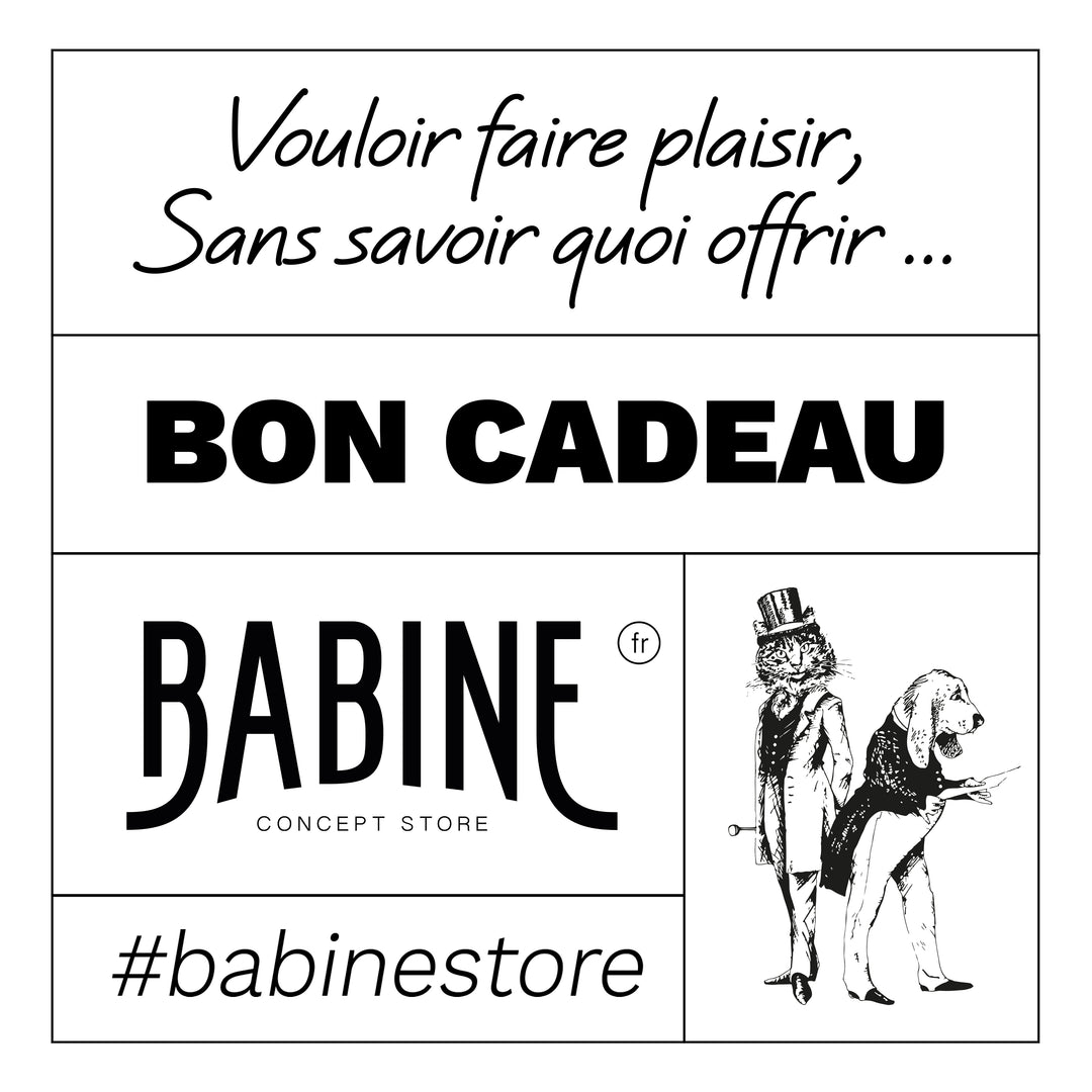 Carte Cadeau à dépenser sur le site Web ou en magasin Babine !