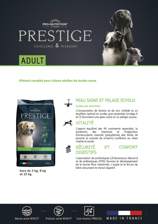 Croquettes pour chiens Prestige adult medium - Flatazor