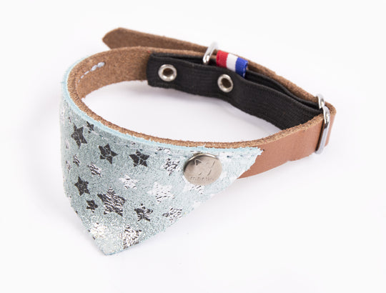 Collier bandana pour chat en cuir Made in France - Martin Sellier