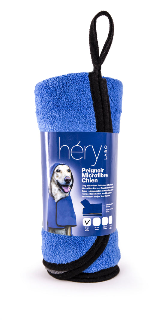 Peignoir microfibre ultra absorbant chien - Hery